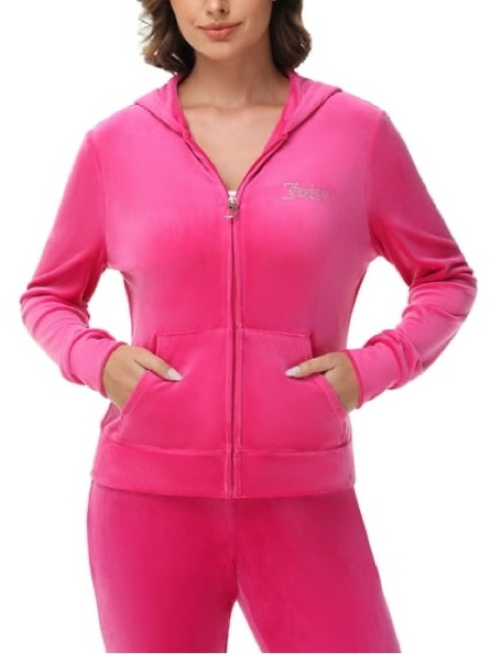 Juicy Couture Velour Full Zip Jacket Womens Size Small